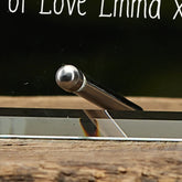 Personalised Mum and Dad Keepsake Gift Glass Plaque With Sentiment